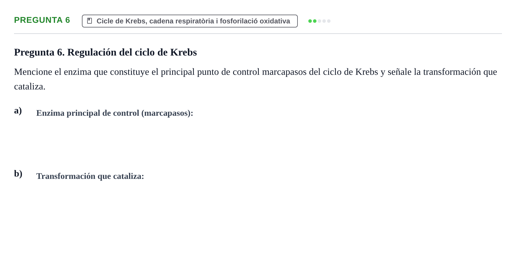 Enunciado: Pregunta 6