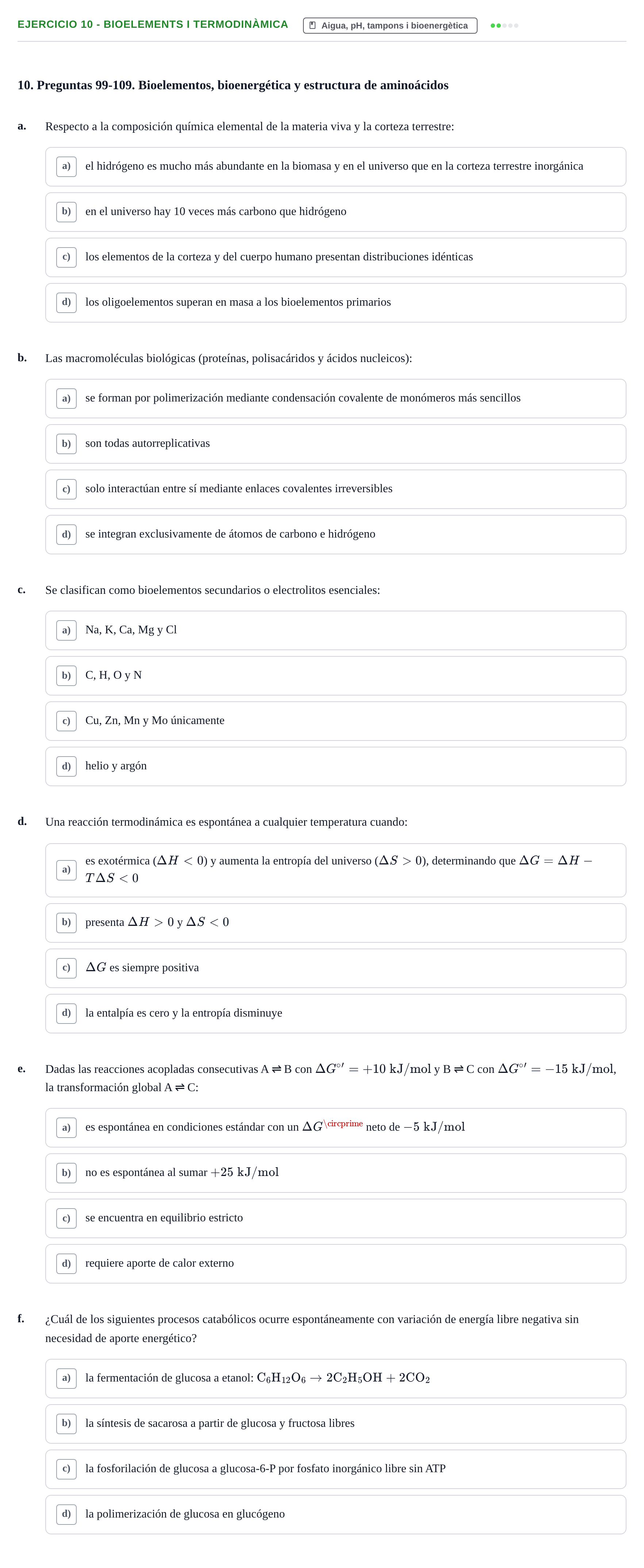 Enunciado: 10 - Bioelements i termodinàmica