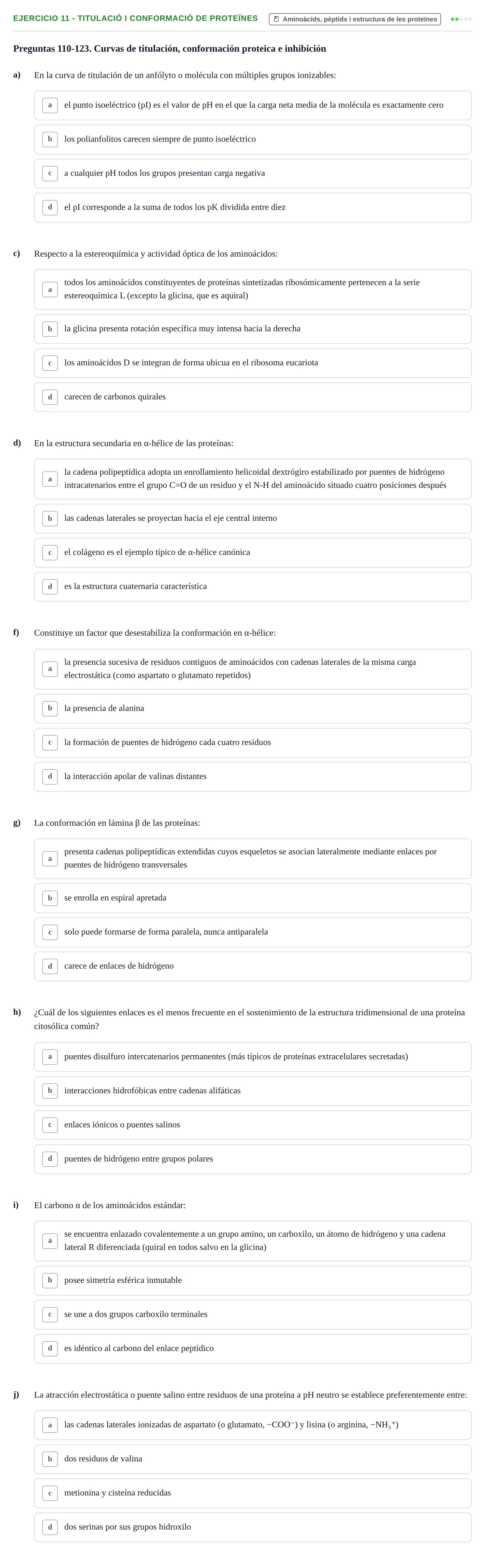 Enunciado: 11 - Titulació i conformació de proteïnes