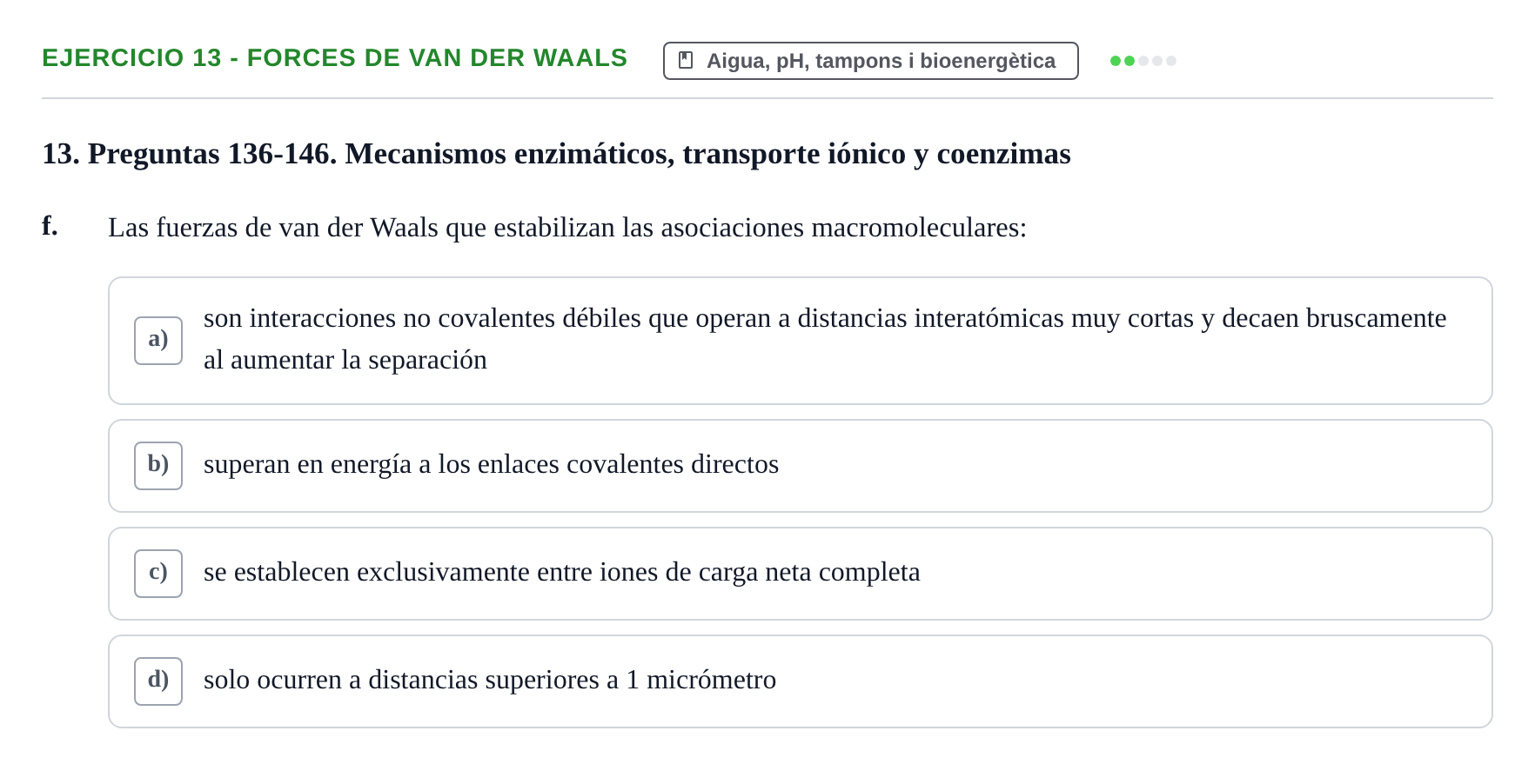 Enunciado: 13 - Forces de van der Waals