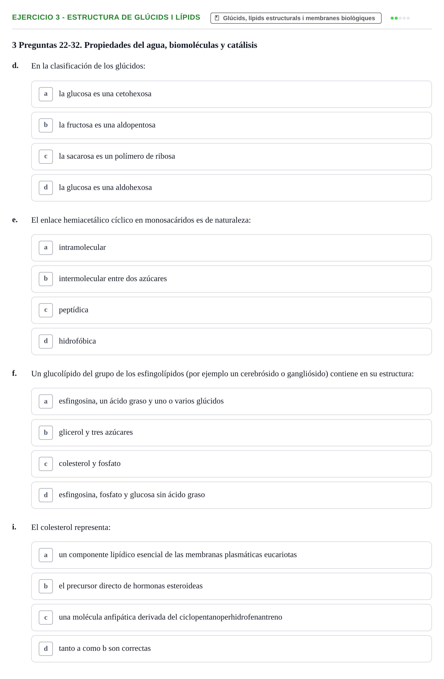 Enunciado: 3 - Estructura de glúcids i lípids