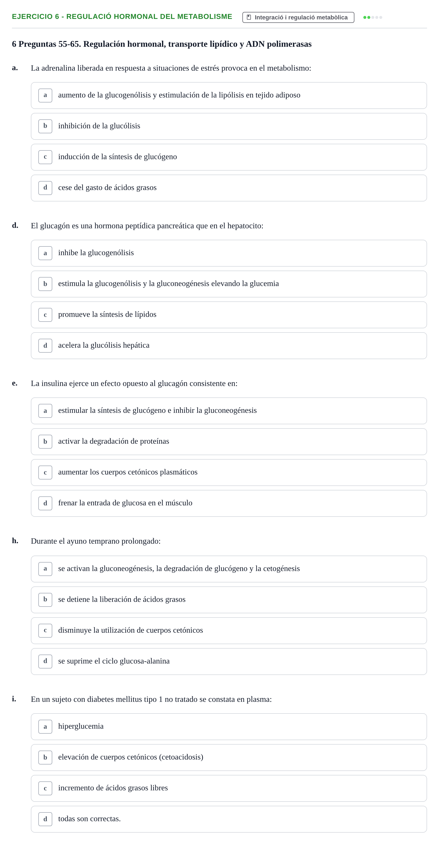 Enunciado: 6 - Regulació hormonal del metabolisme