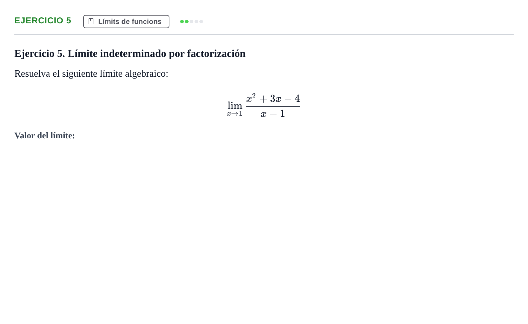 Enunciado: Ejercicio 5