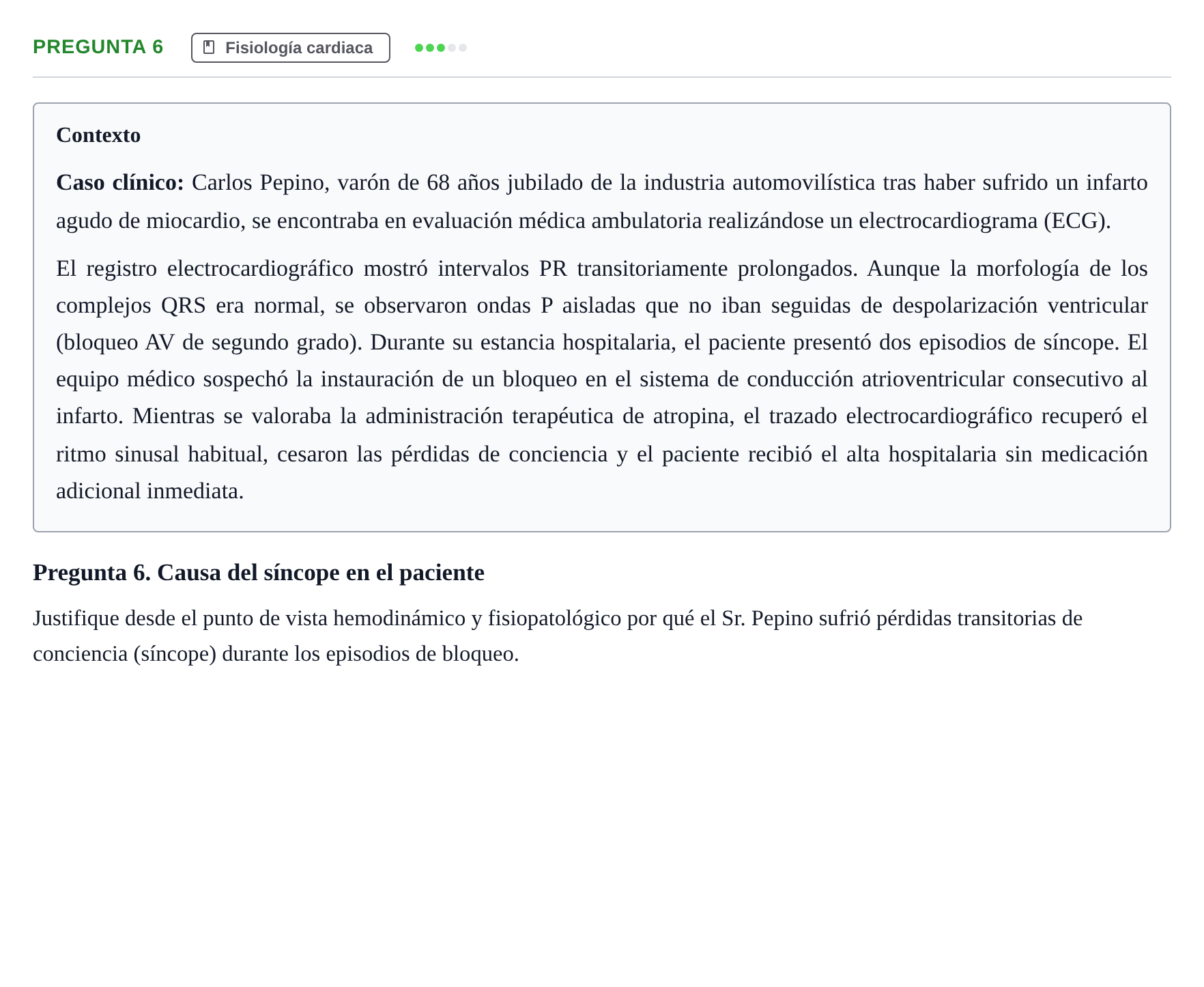 Enunciado: Pregunta 6