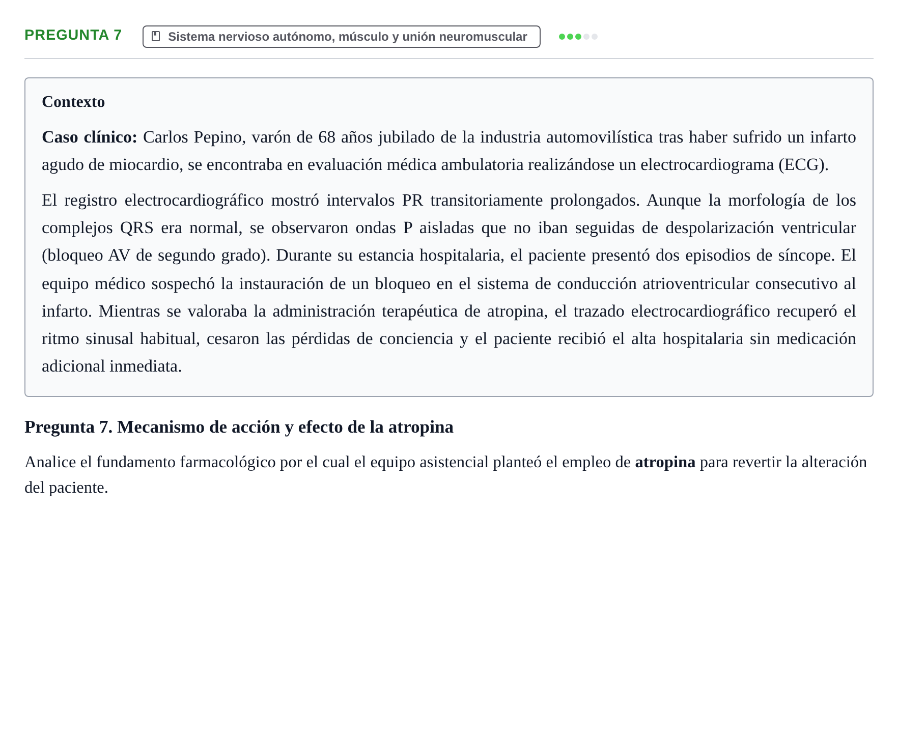 Enunciado: Pregunta 7