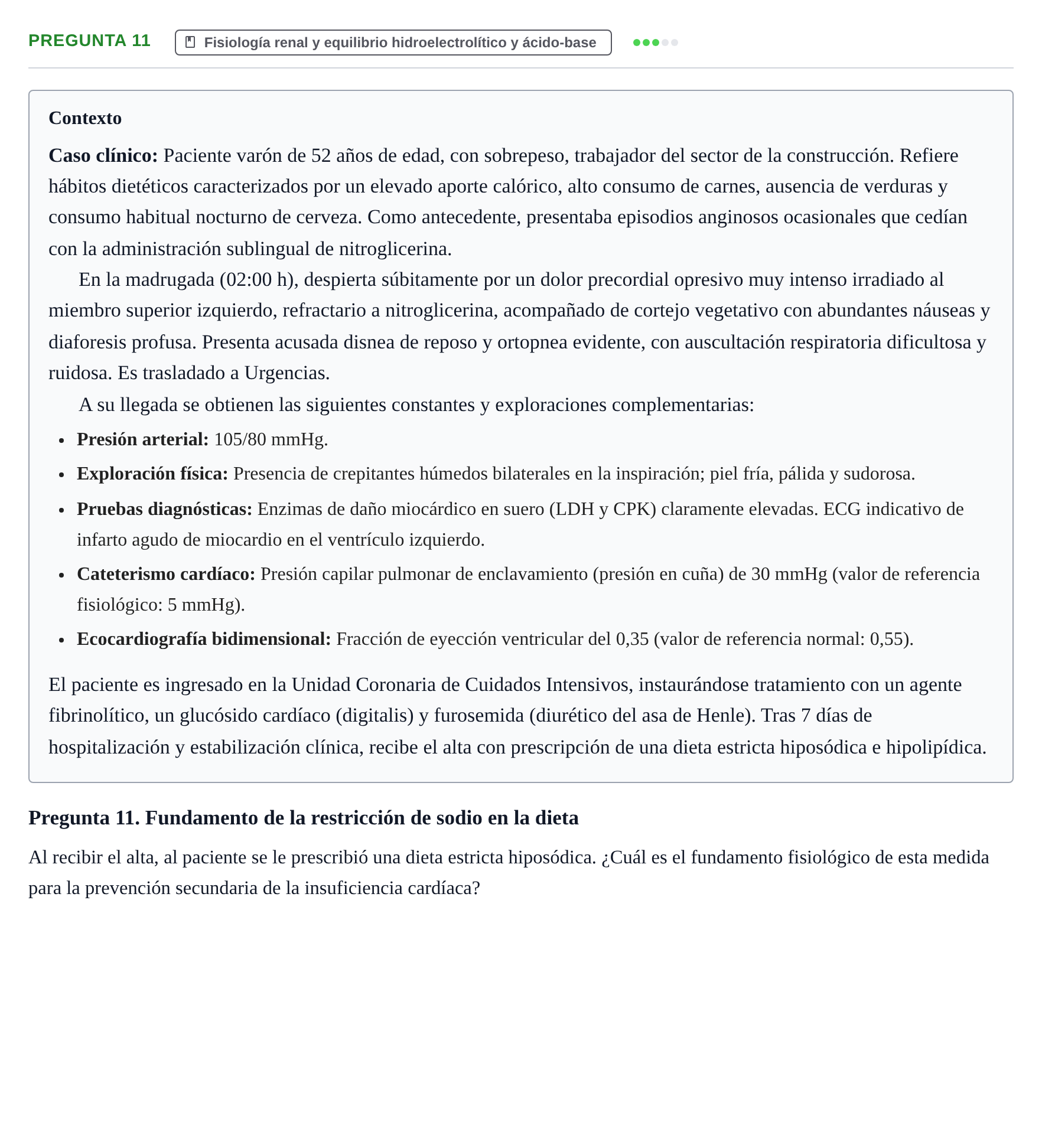 Enunciado: Pregunta 11