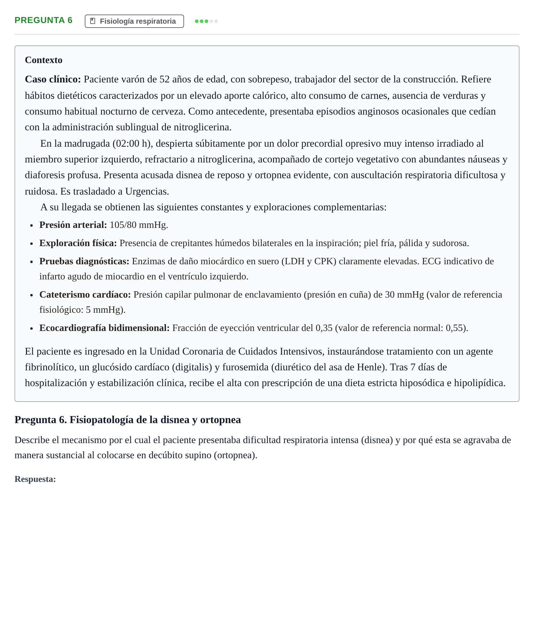 Enunciado: Pregunta 6