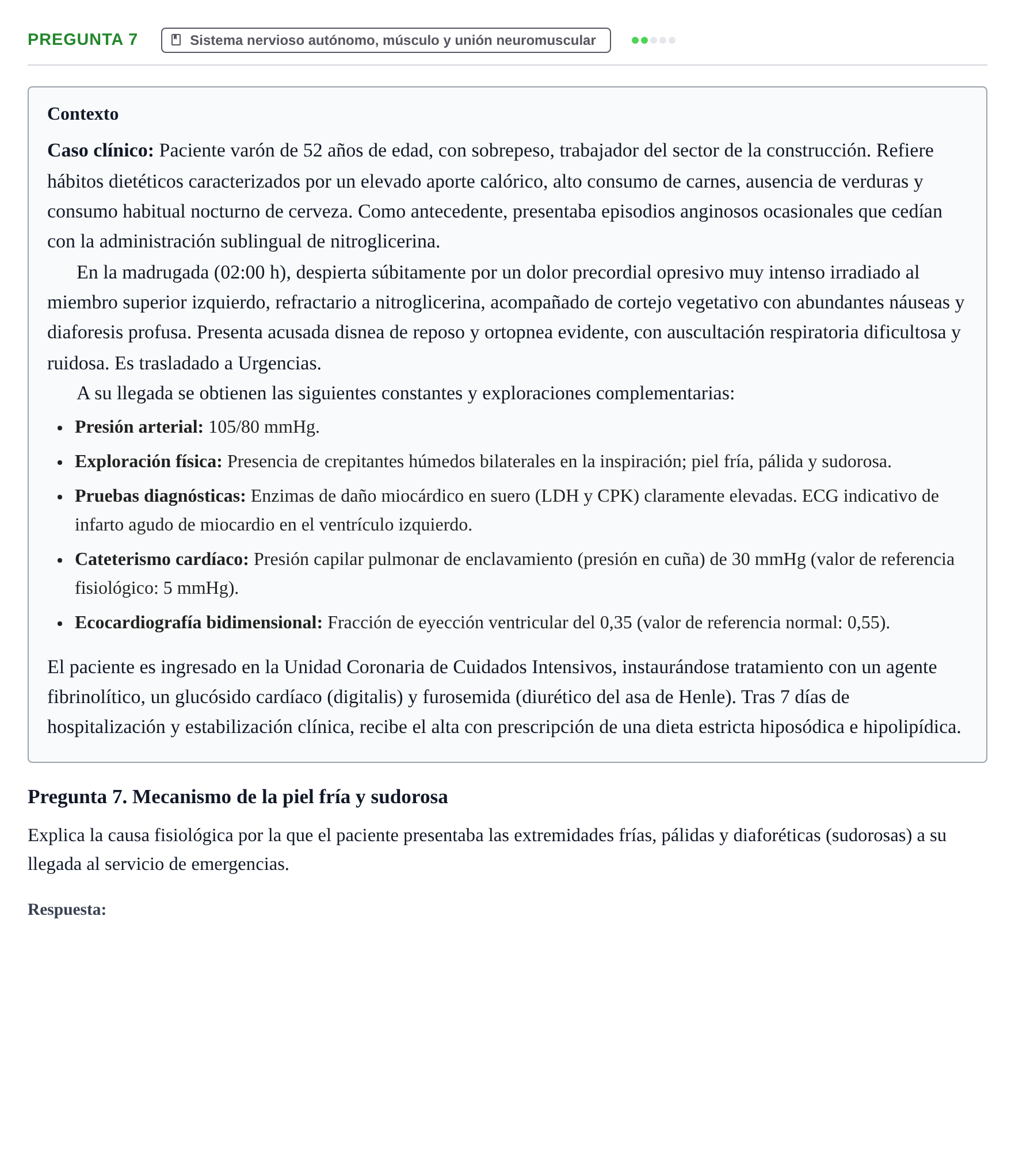 Enunciado: Pregunta 7