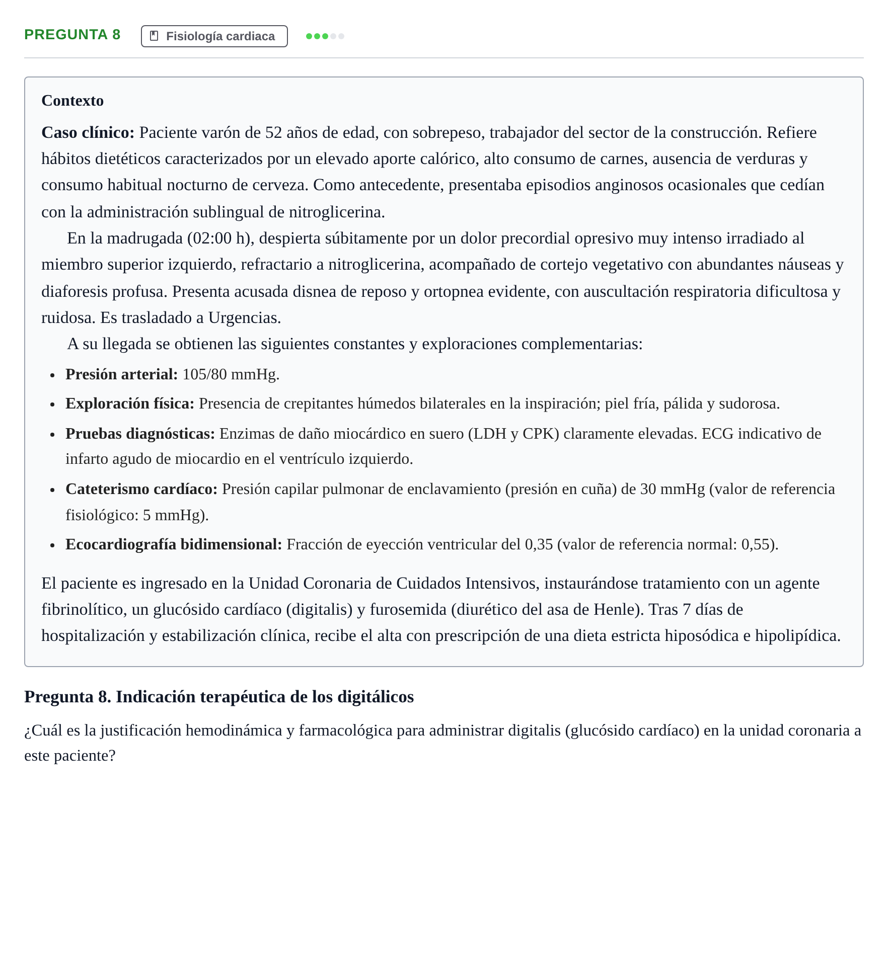 Enunciado: Pregunta 8
