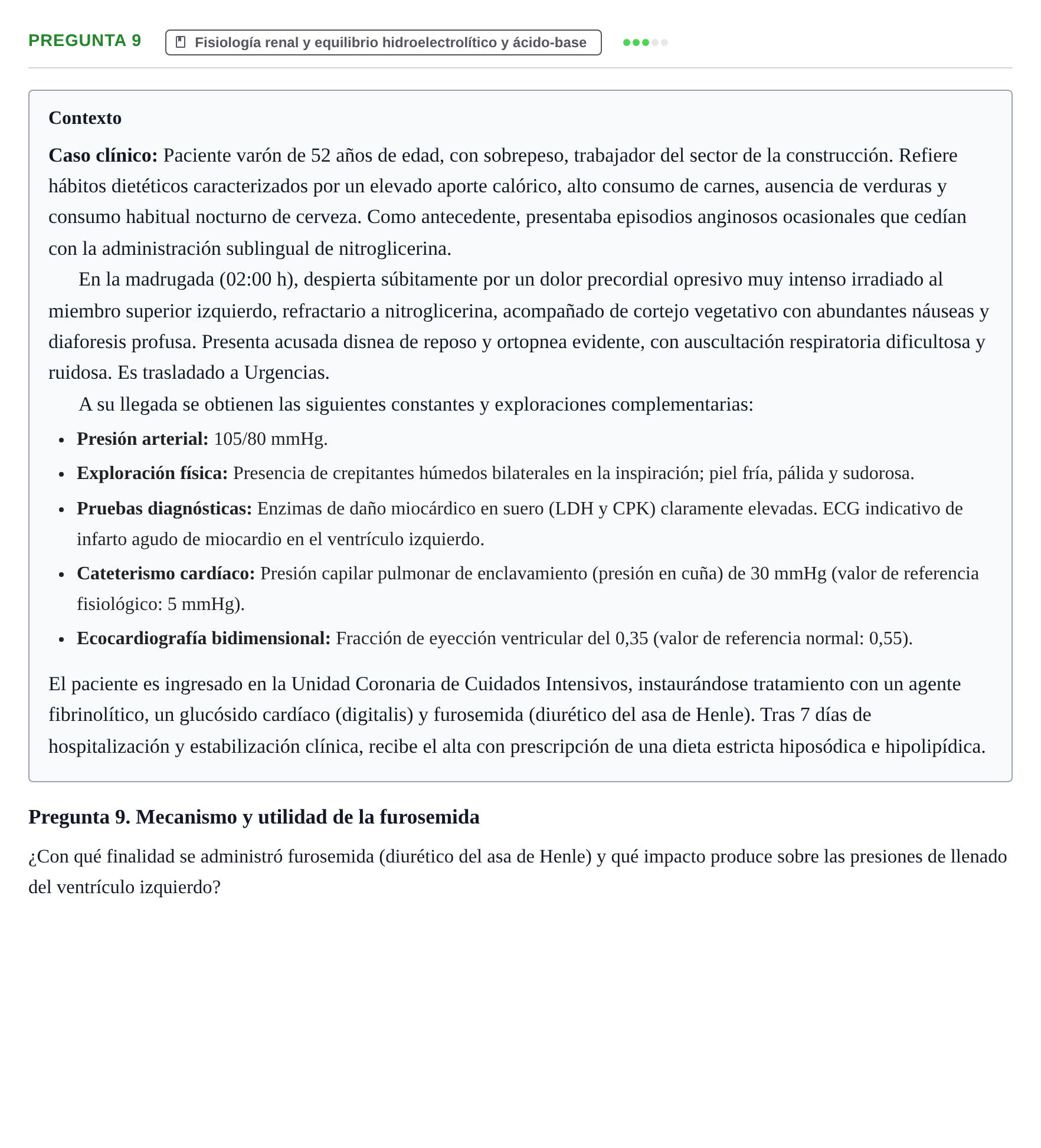 Enunciado: Pregunta 9