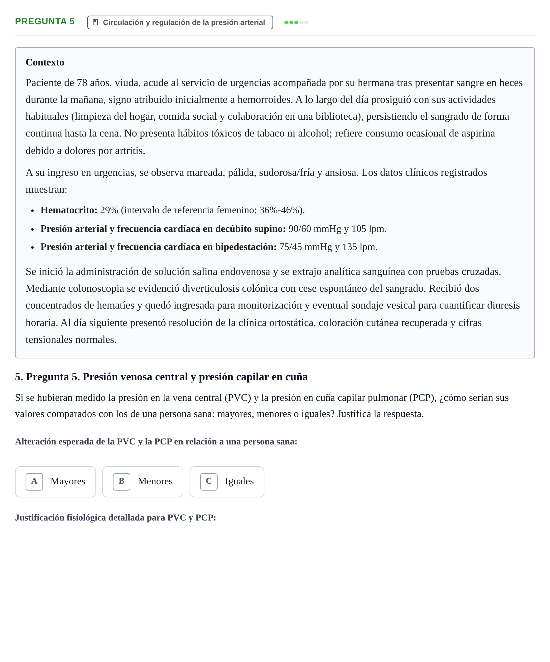 Enunciado: Pregunta 5