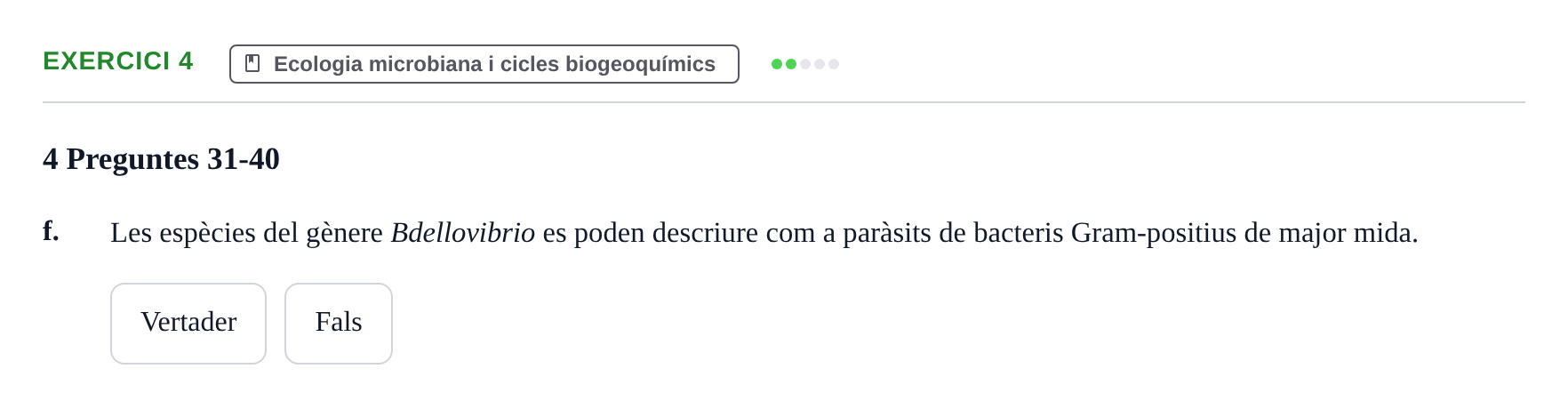 Enunciado: 4 - Ecologia microbiana i cicles biogeoquímics