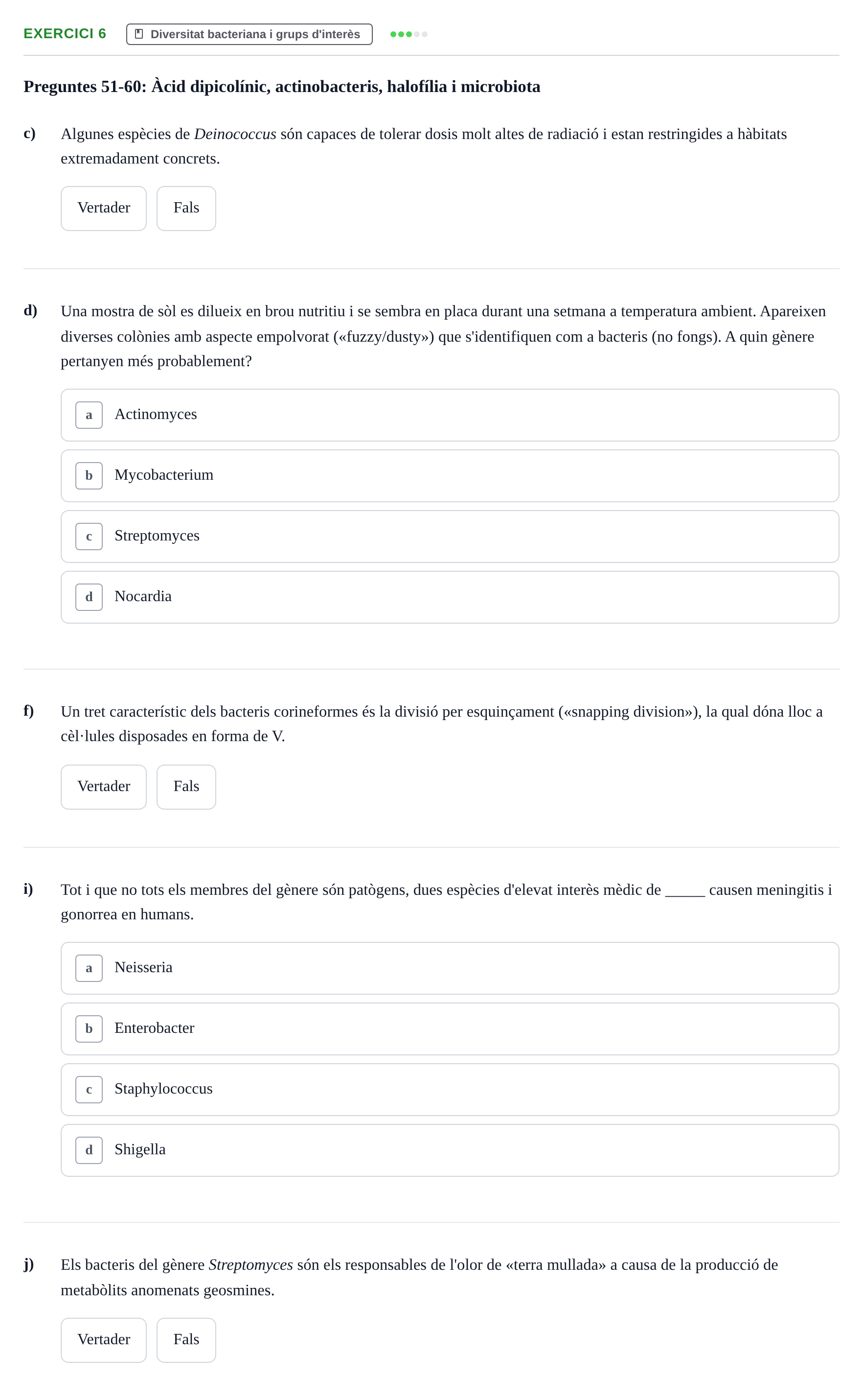 Enunciado: 6 - Diversitat bacteriana i grups d'interès