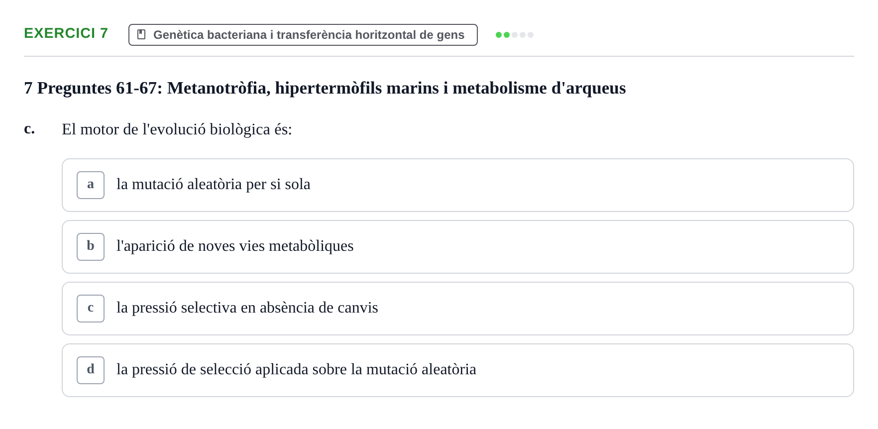 Enunciado: 7 - Genètica bacteriana i transferència horitzont…