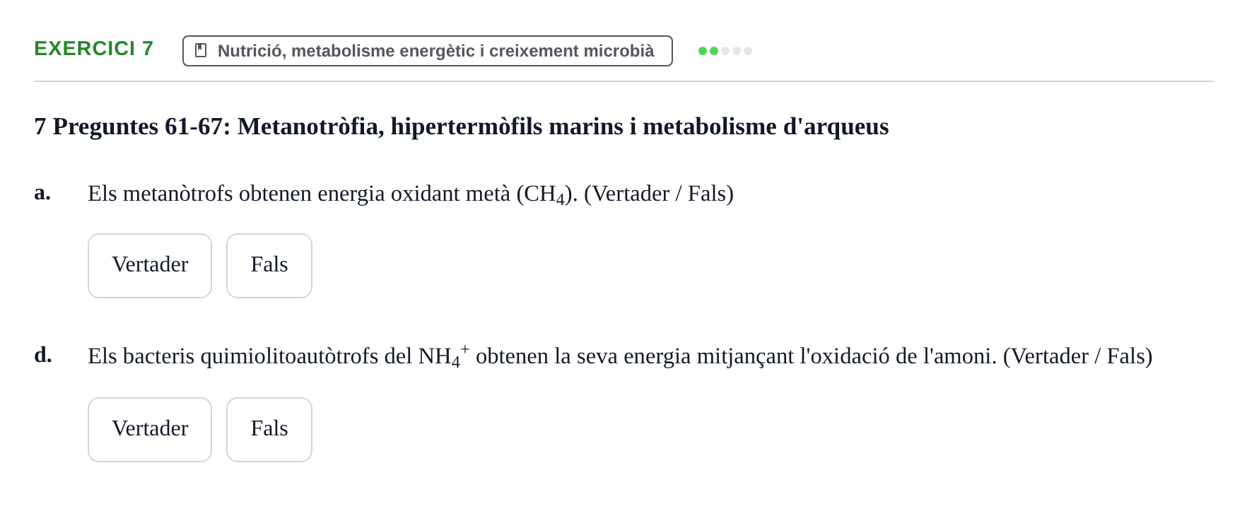 Enunciado: 7 - Nutrició, metabolisme energètic i creixement…