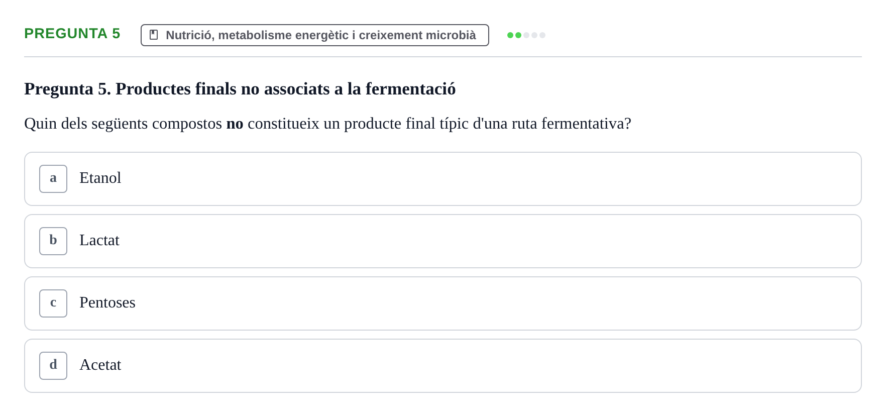 Enunciado: Pregunta 5