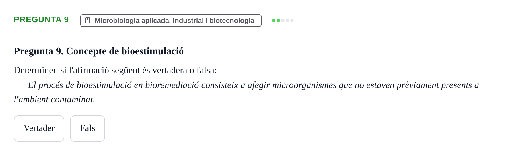Enunciado: Pregunta 9