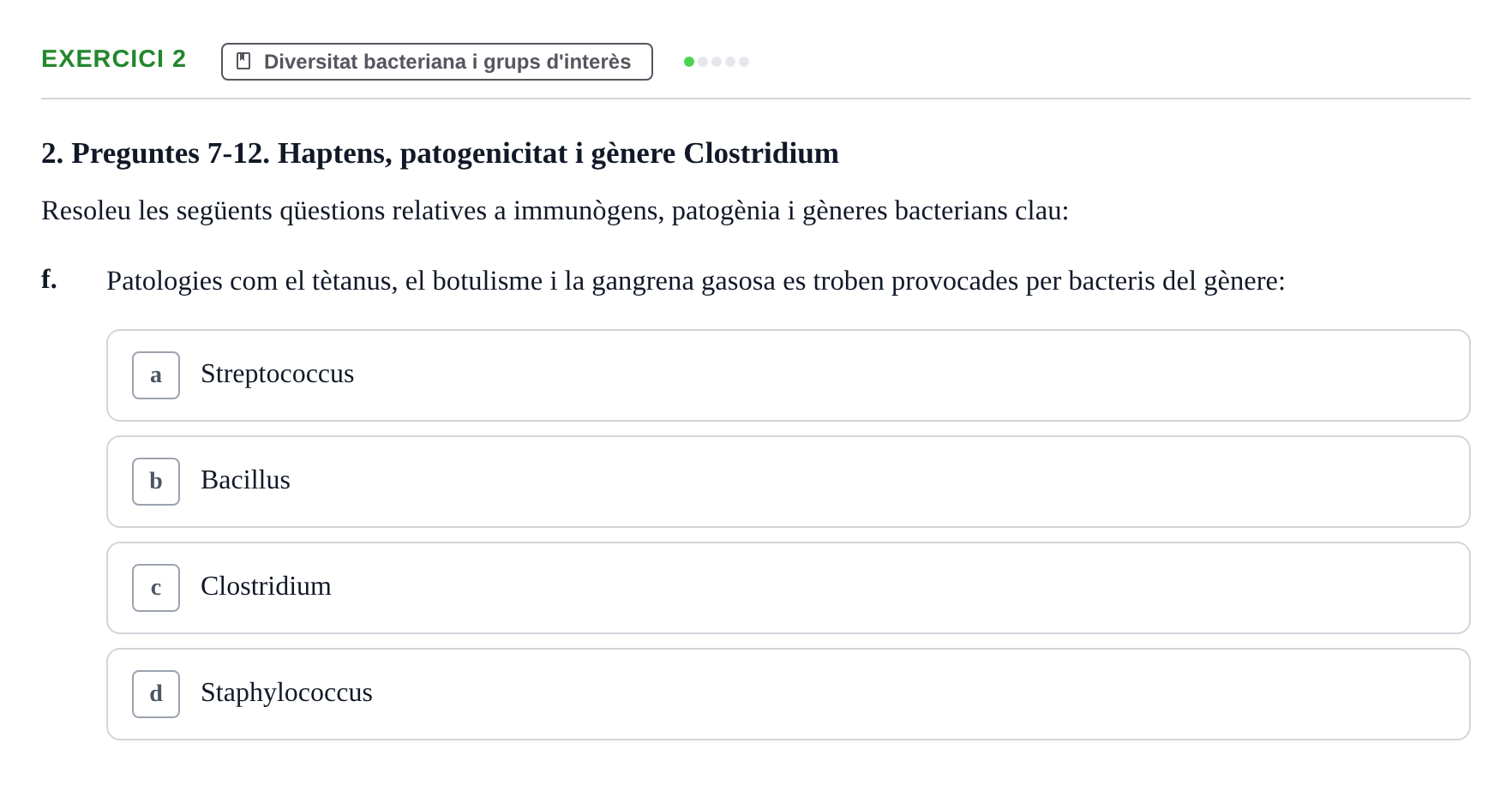 Enunciado: 2 - Diversitat bacteriana