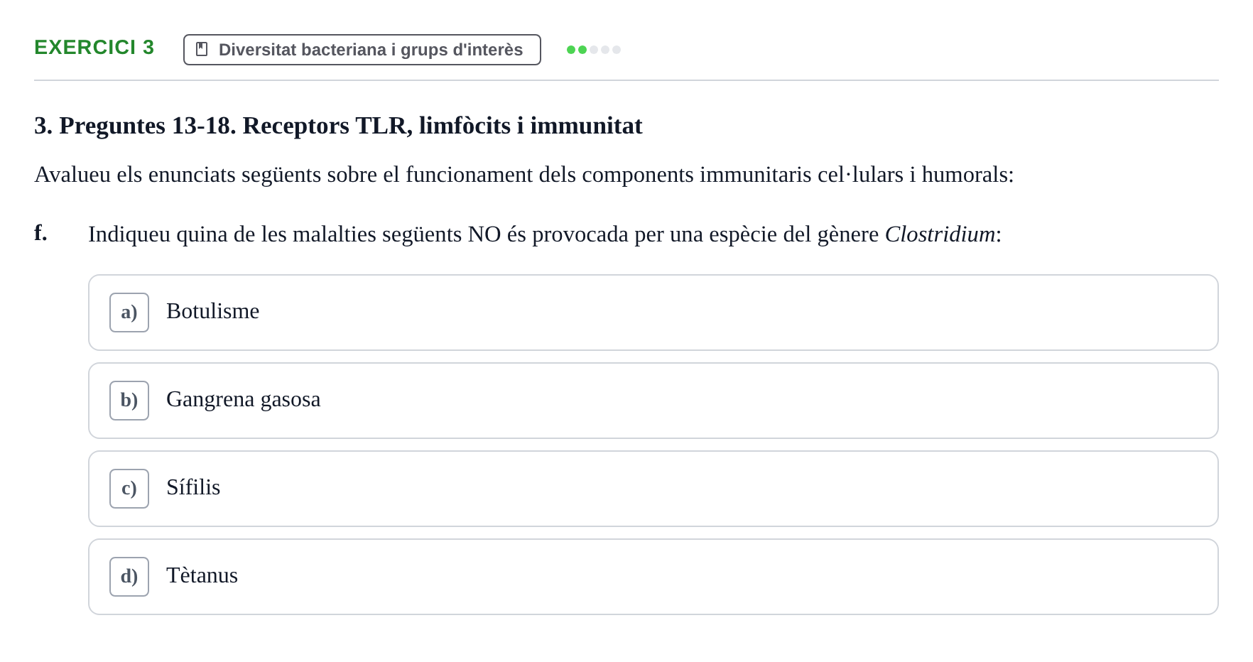 Enunciado: 3 - Diversitat bacteriana