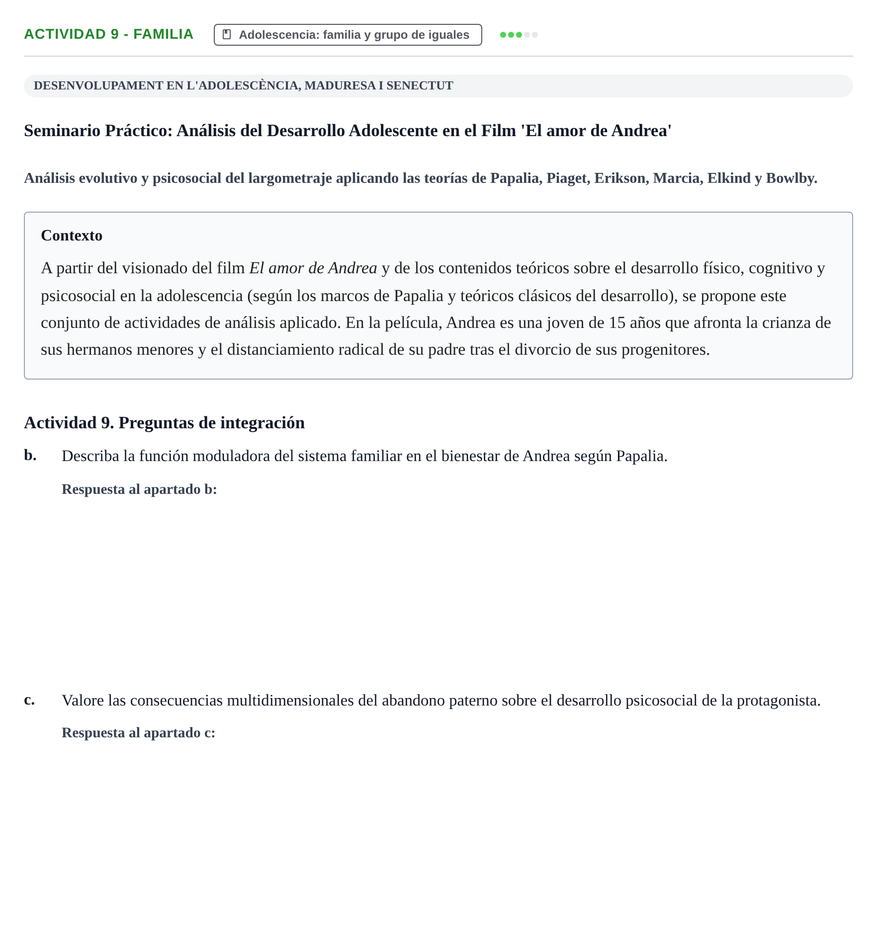 Enunciado: Actividad 9 - Familia