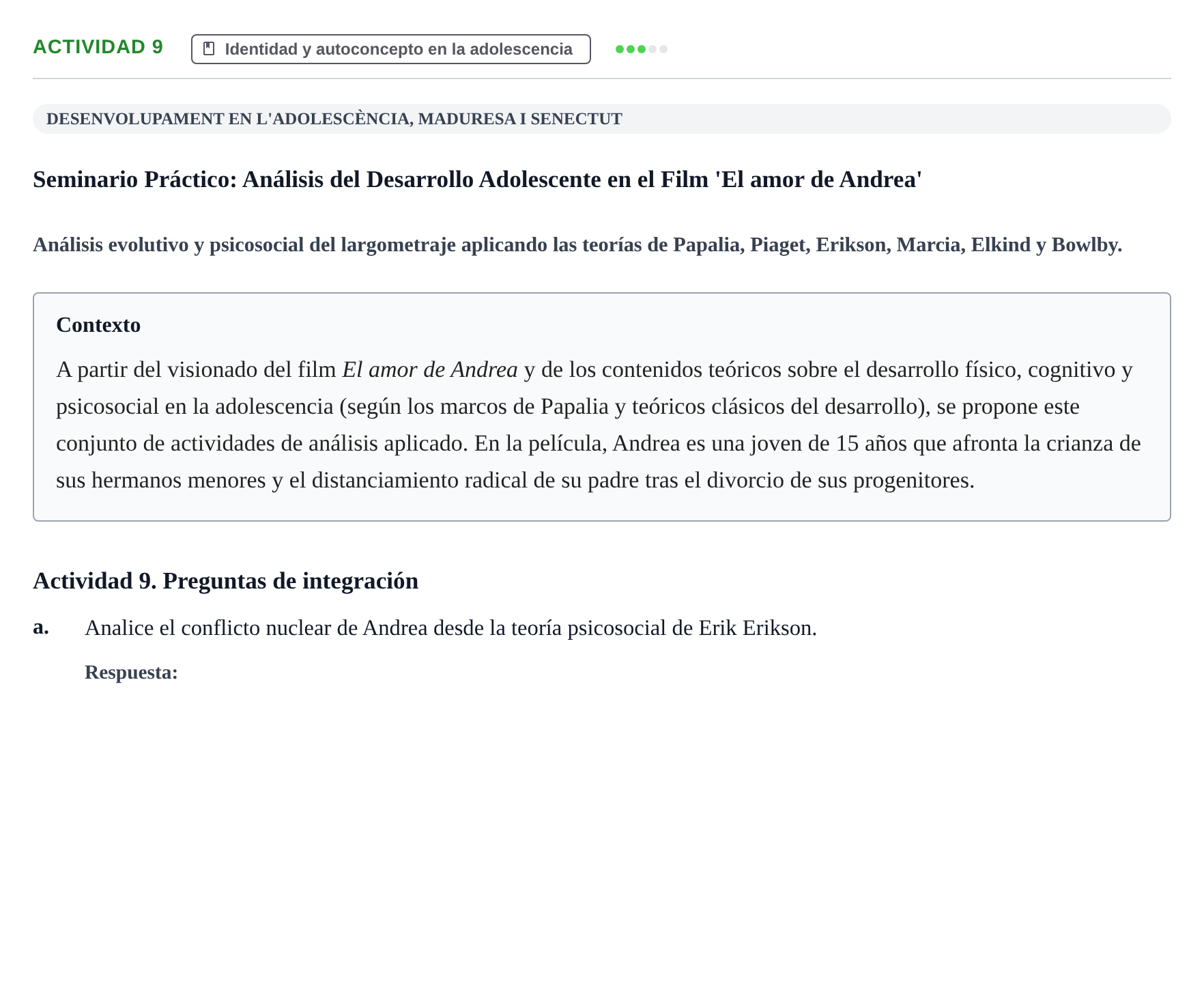 Enunciado: Actividad 9 - Identidad