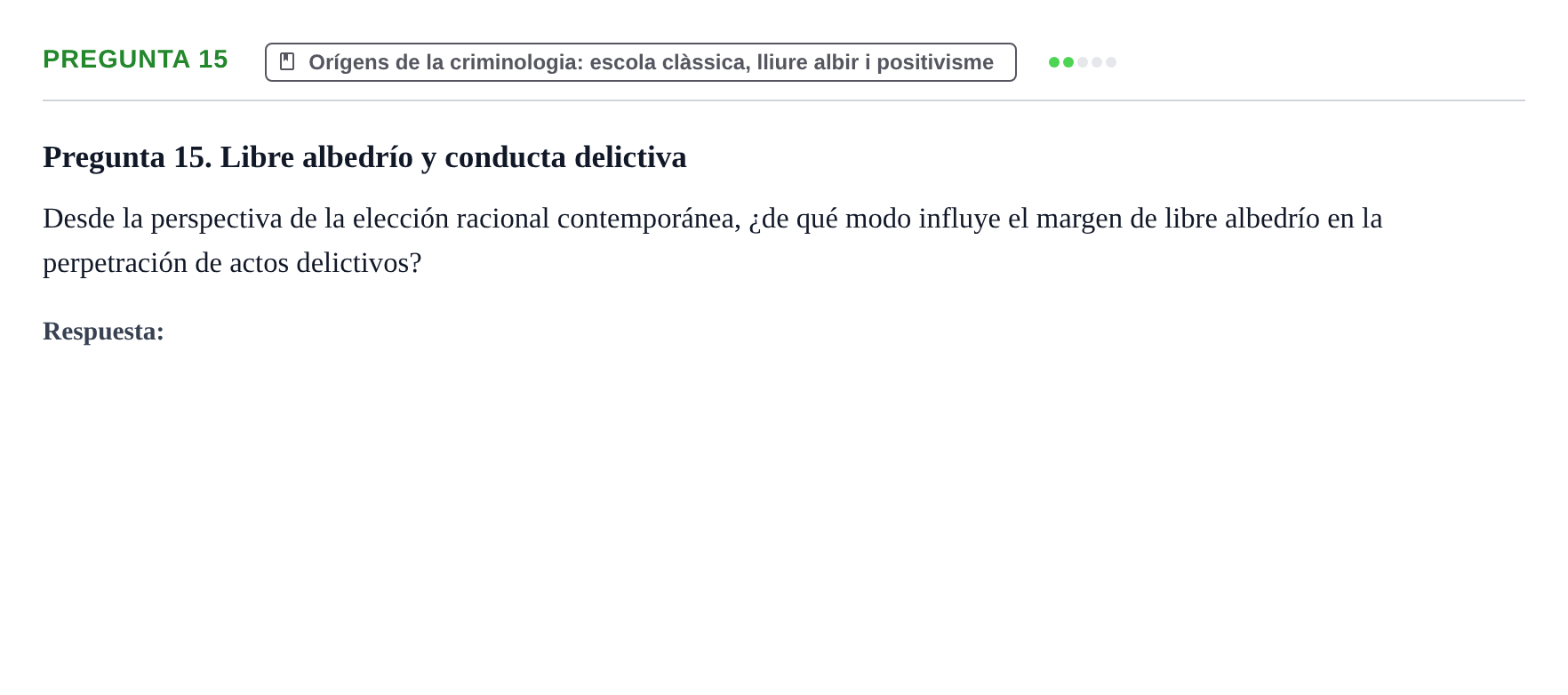 Enunciado: Pregunta 15
