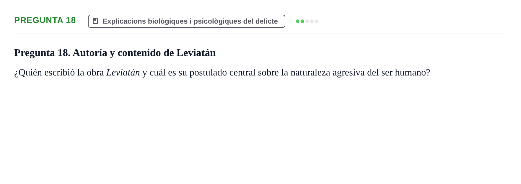 Enunciado: Pregunta 18