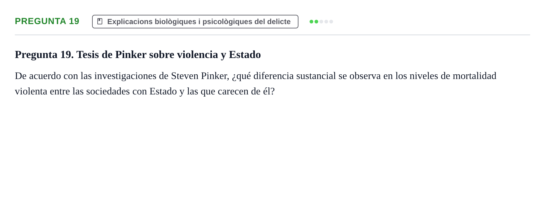 Enunciado: Pregunta 19