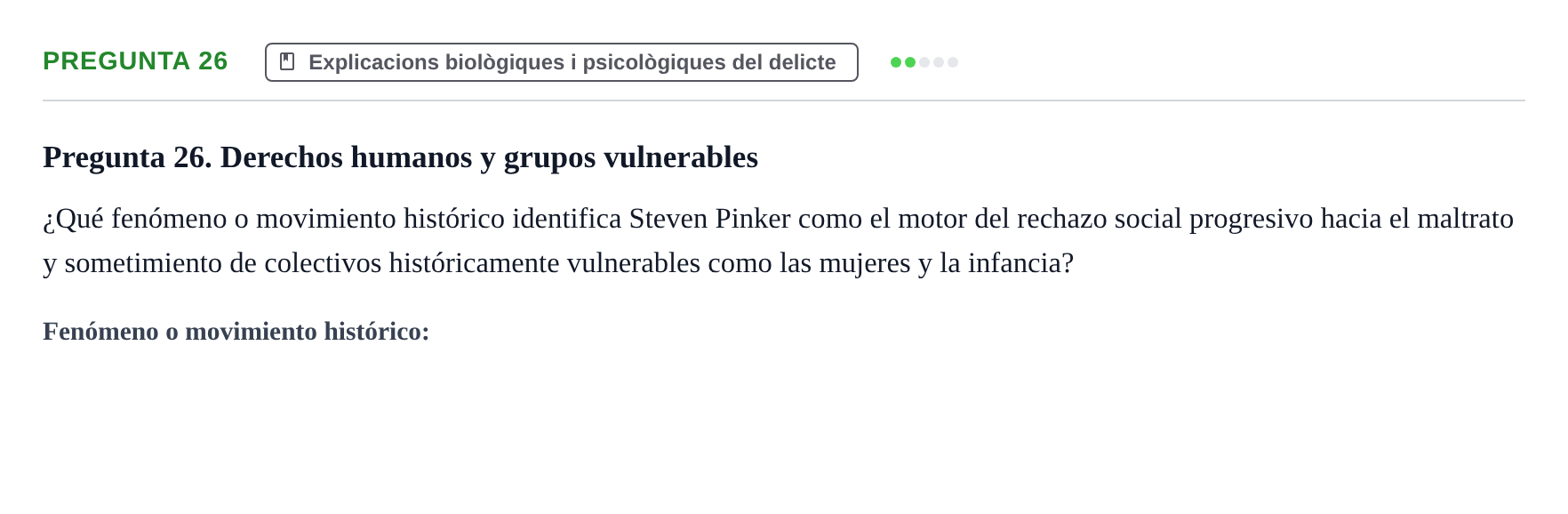 Enunciado: Pregunta 26