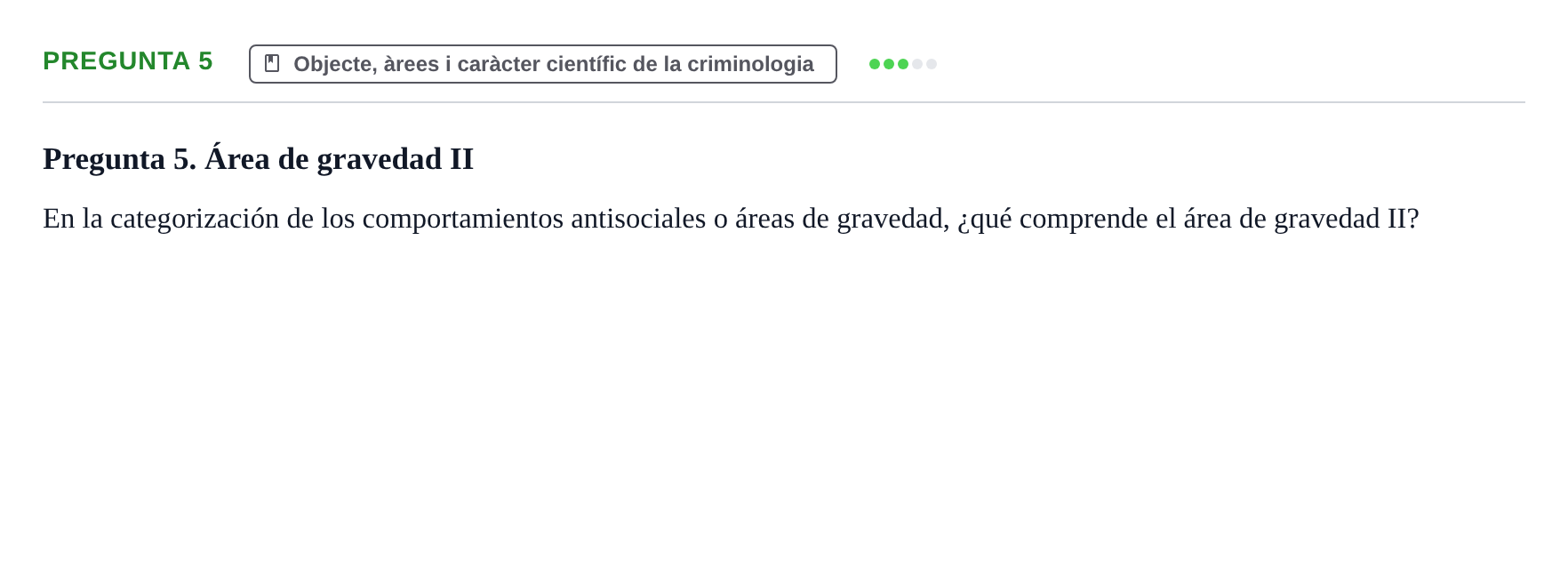 Enunciado: Pregunta 5