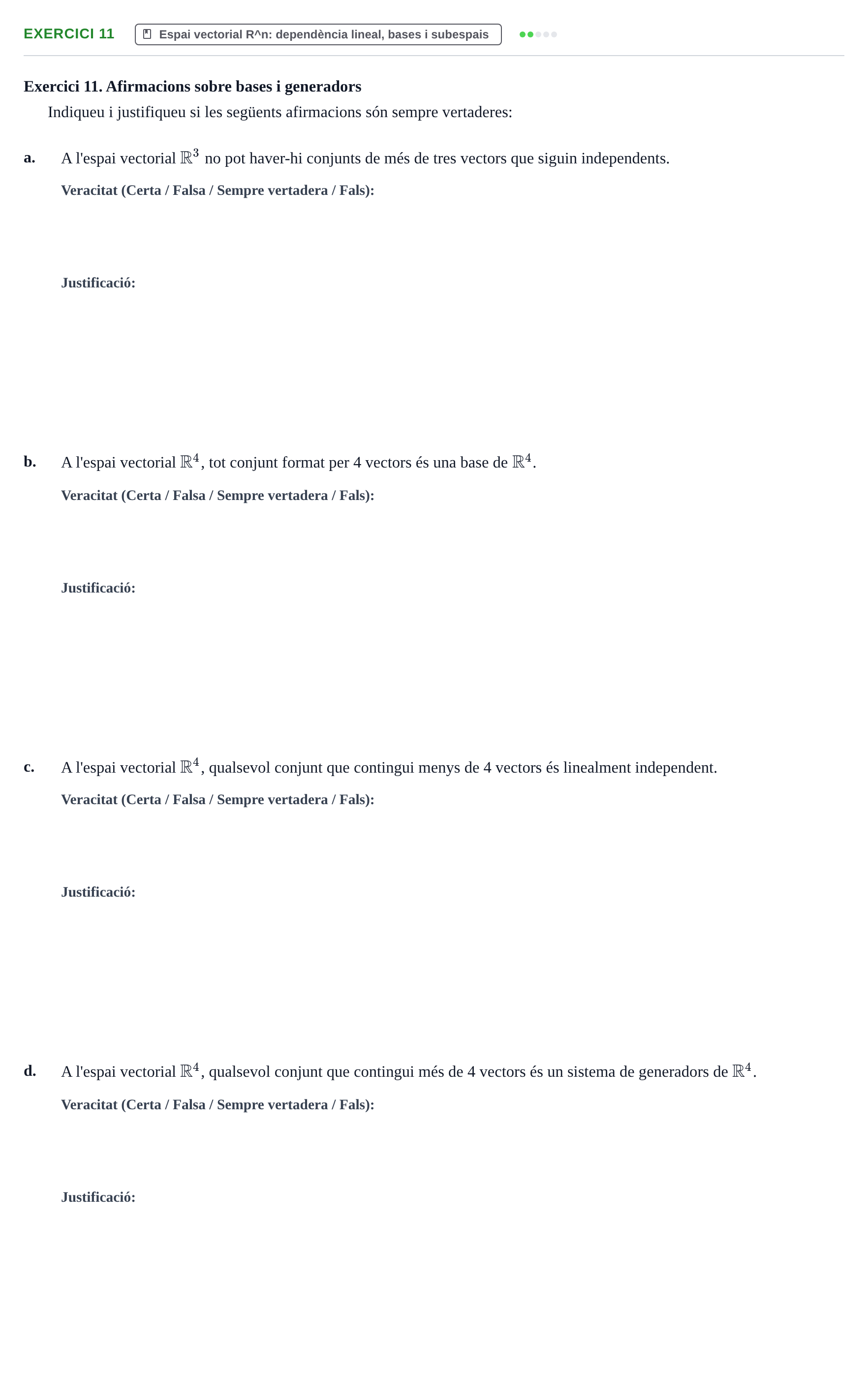 Enunciado: Exercici 11