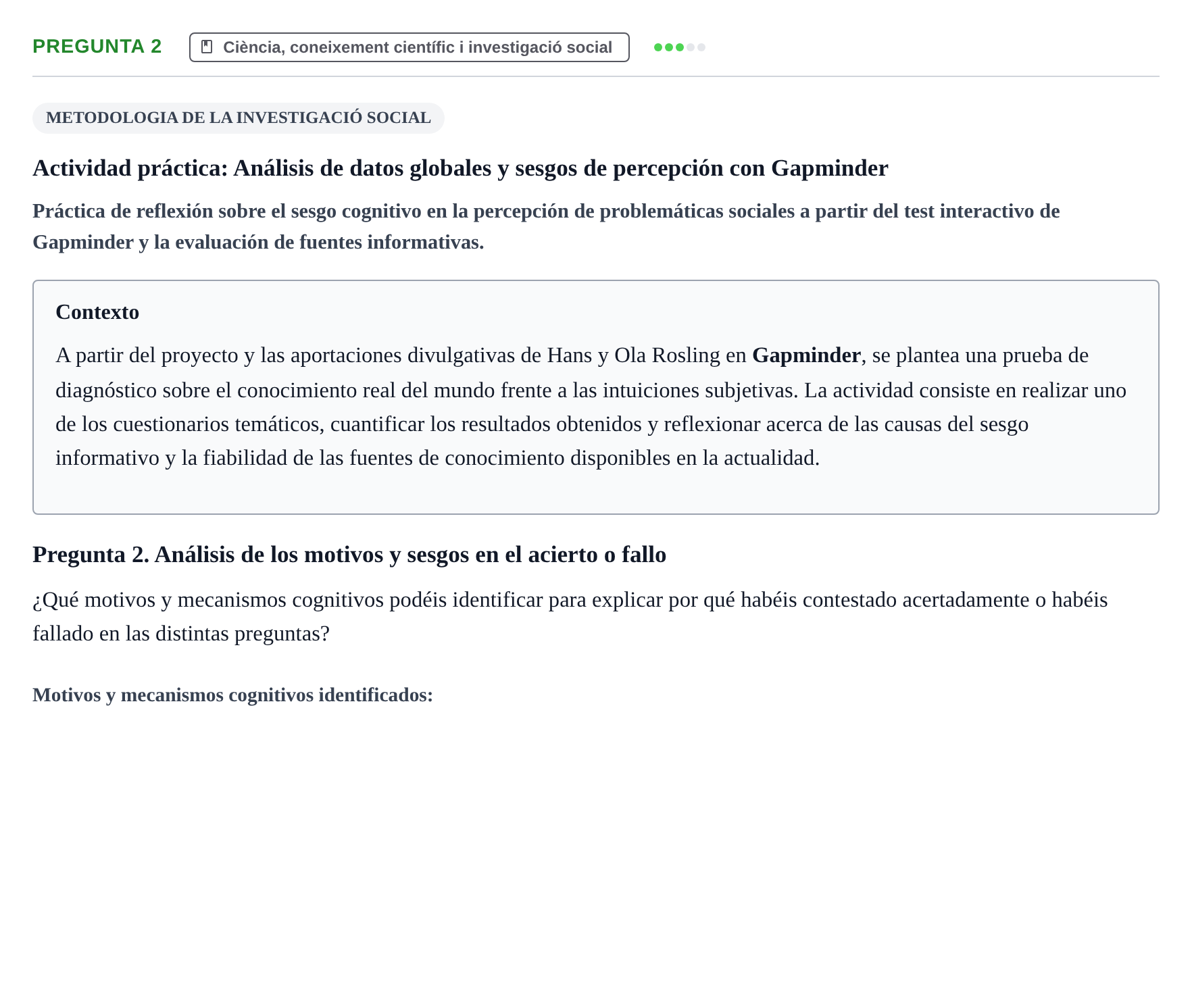 Enunciado: Pregunta 2