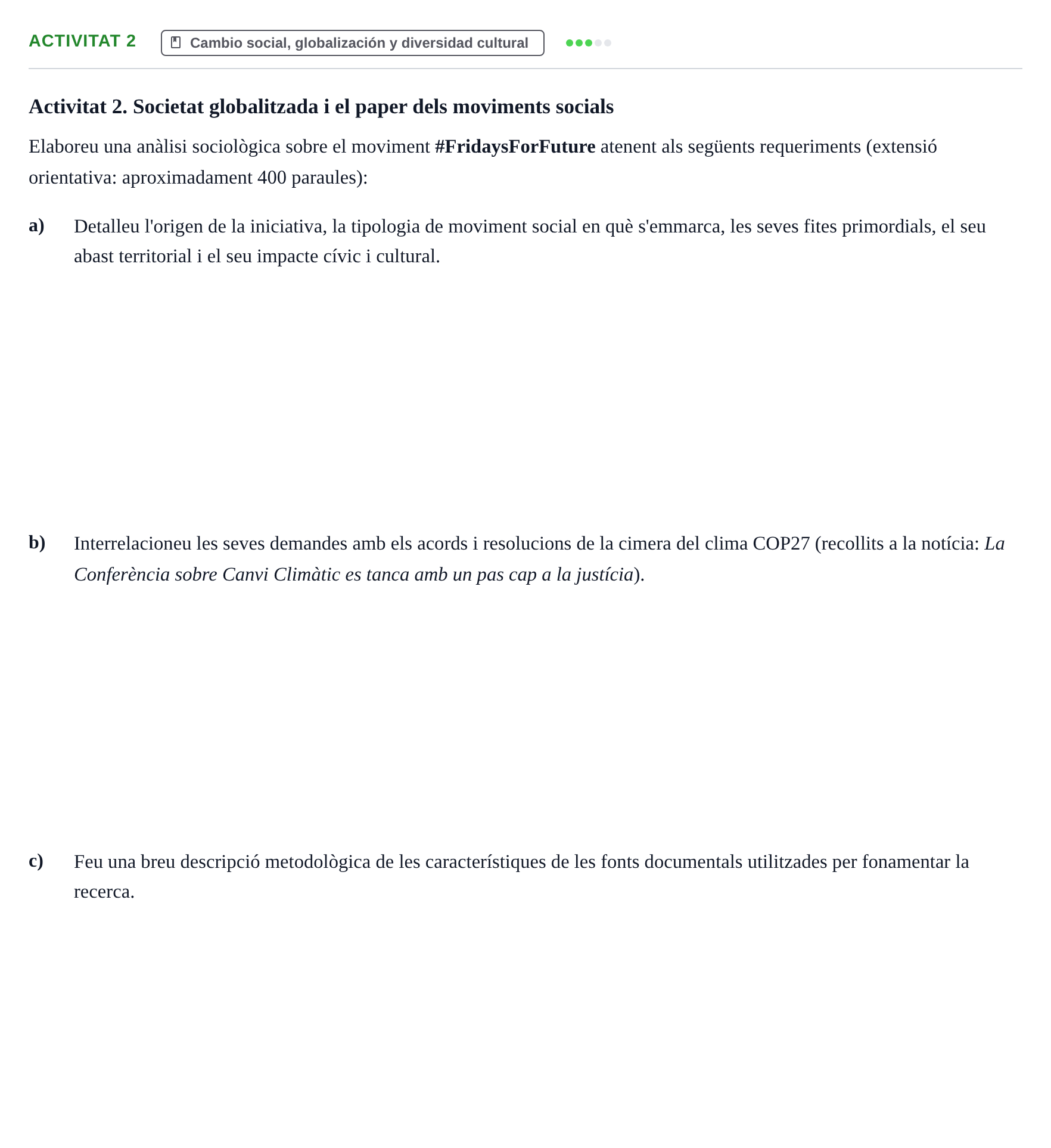 Enunciado: Activitat 2