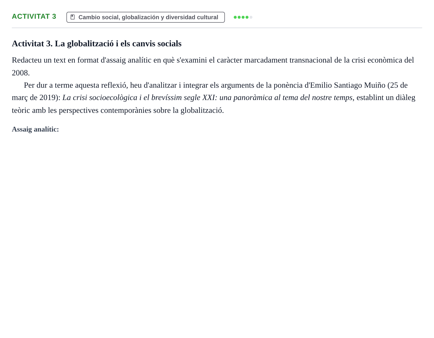 Enunciado: Activitat 3