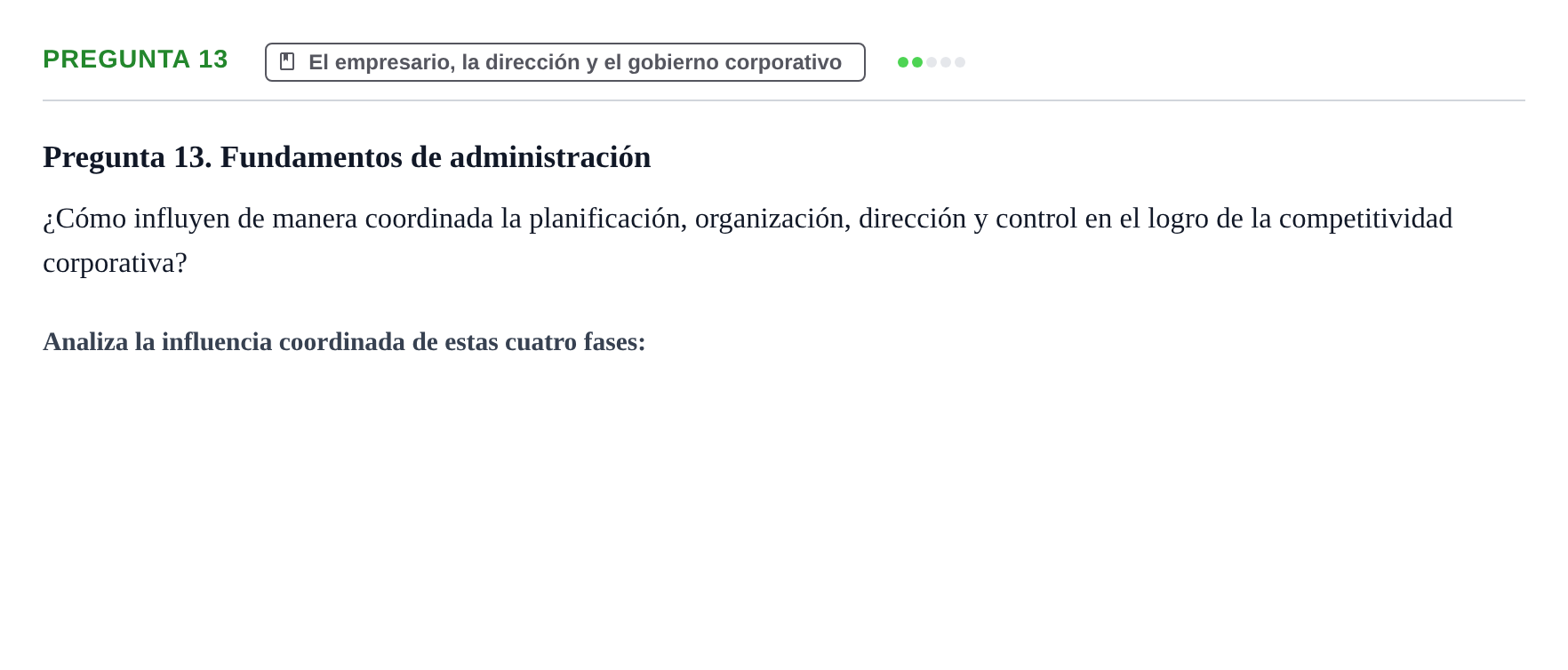 Enunciado: Pregunta 13
