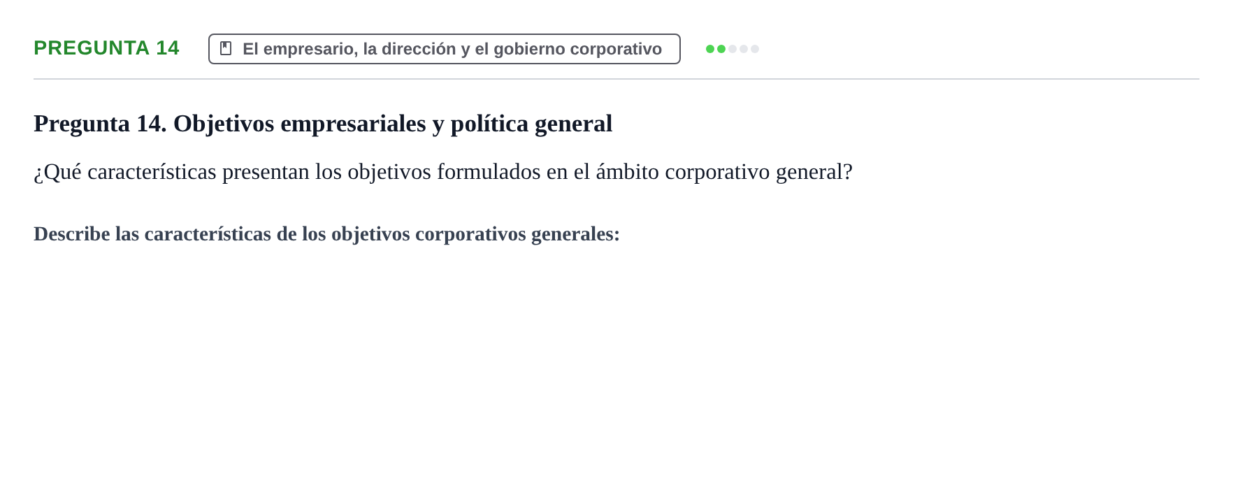 Enunciado: Pregunta 14