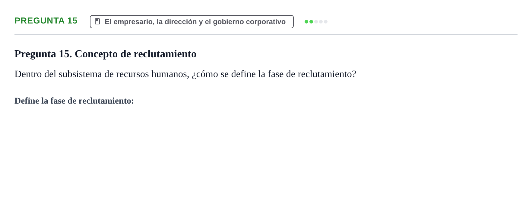 Enunciado: Pregunta 15