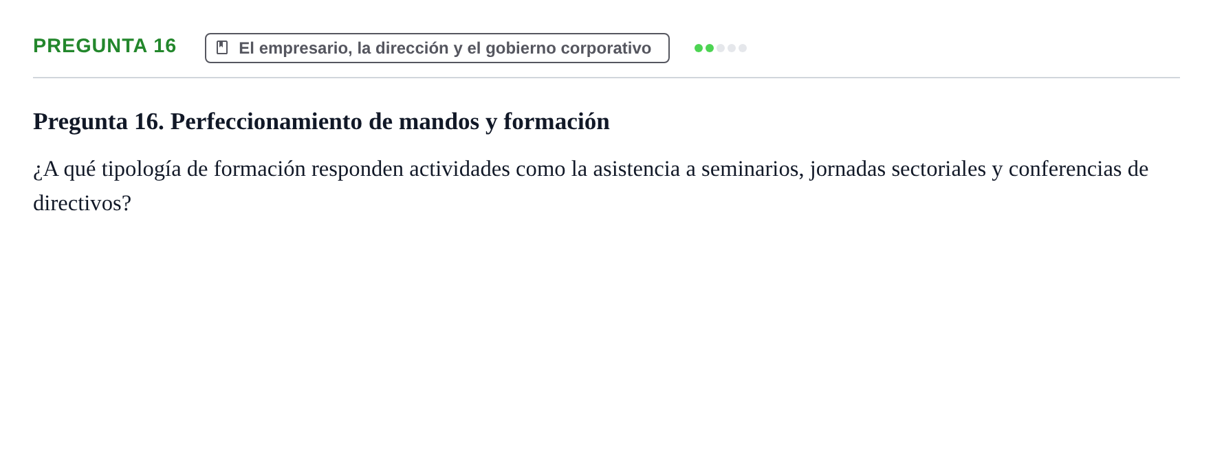 Enunciado: Pregunta 16
