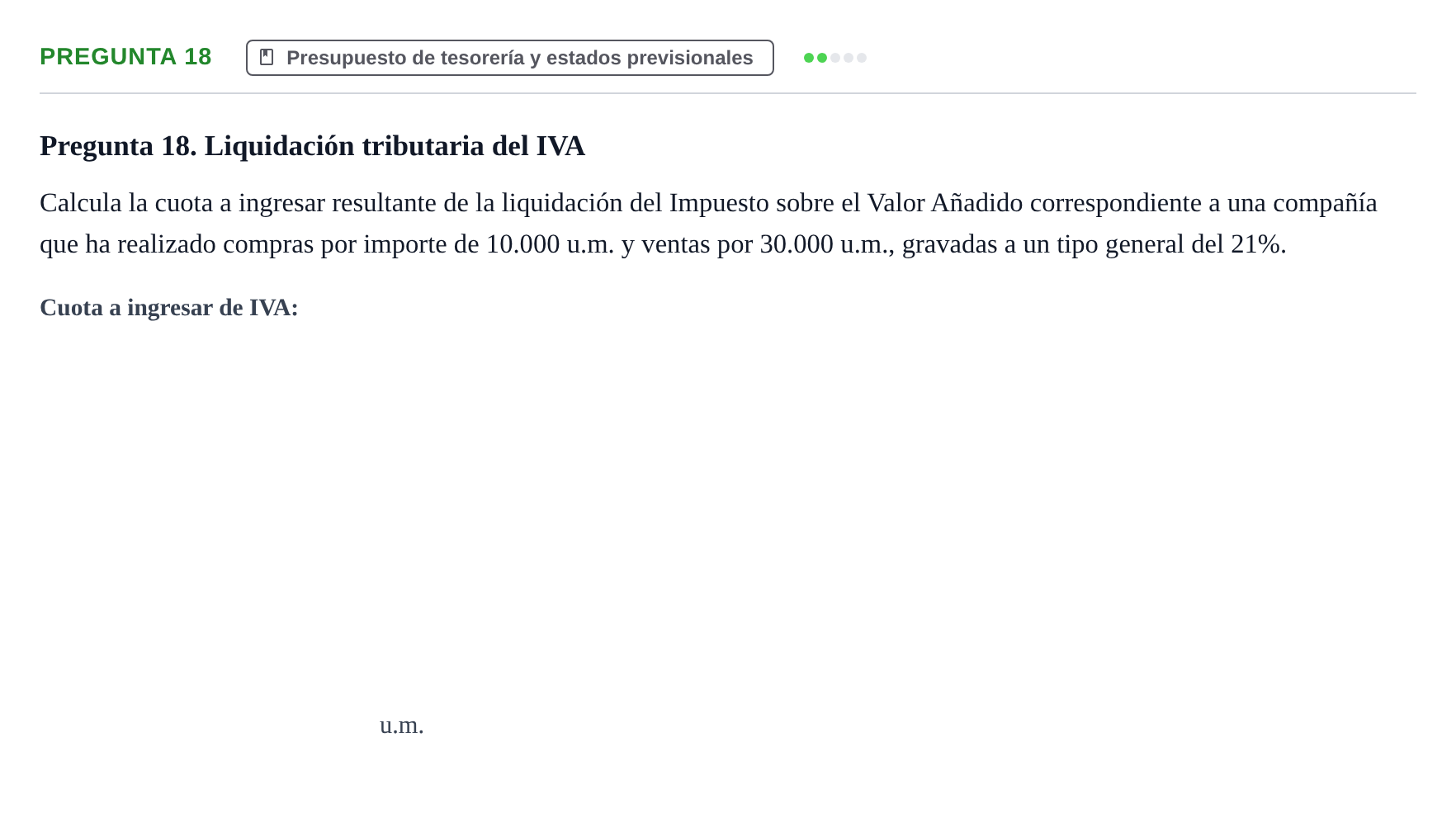 Enunciado: Pregunta 18