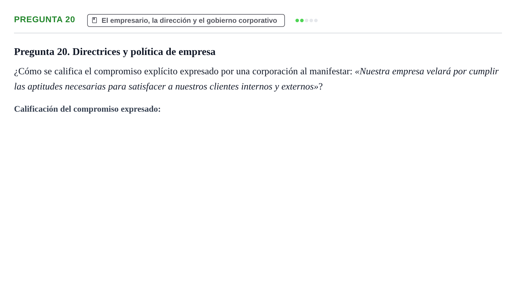 Enunciado: Pregunta 20