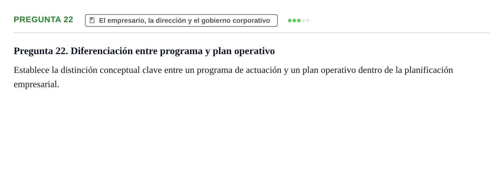 Enunciado: Pregunta 22
