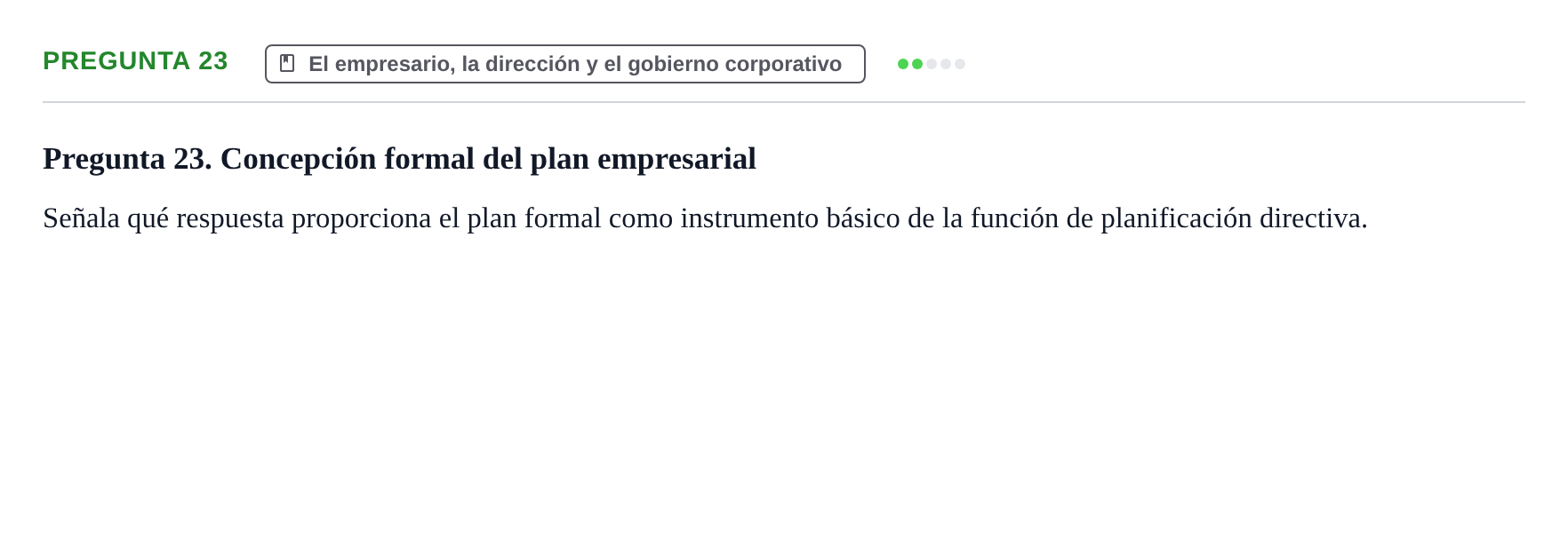 Enunciado: Pregunta 23