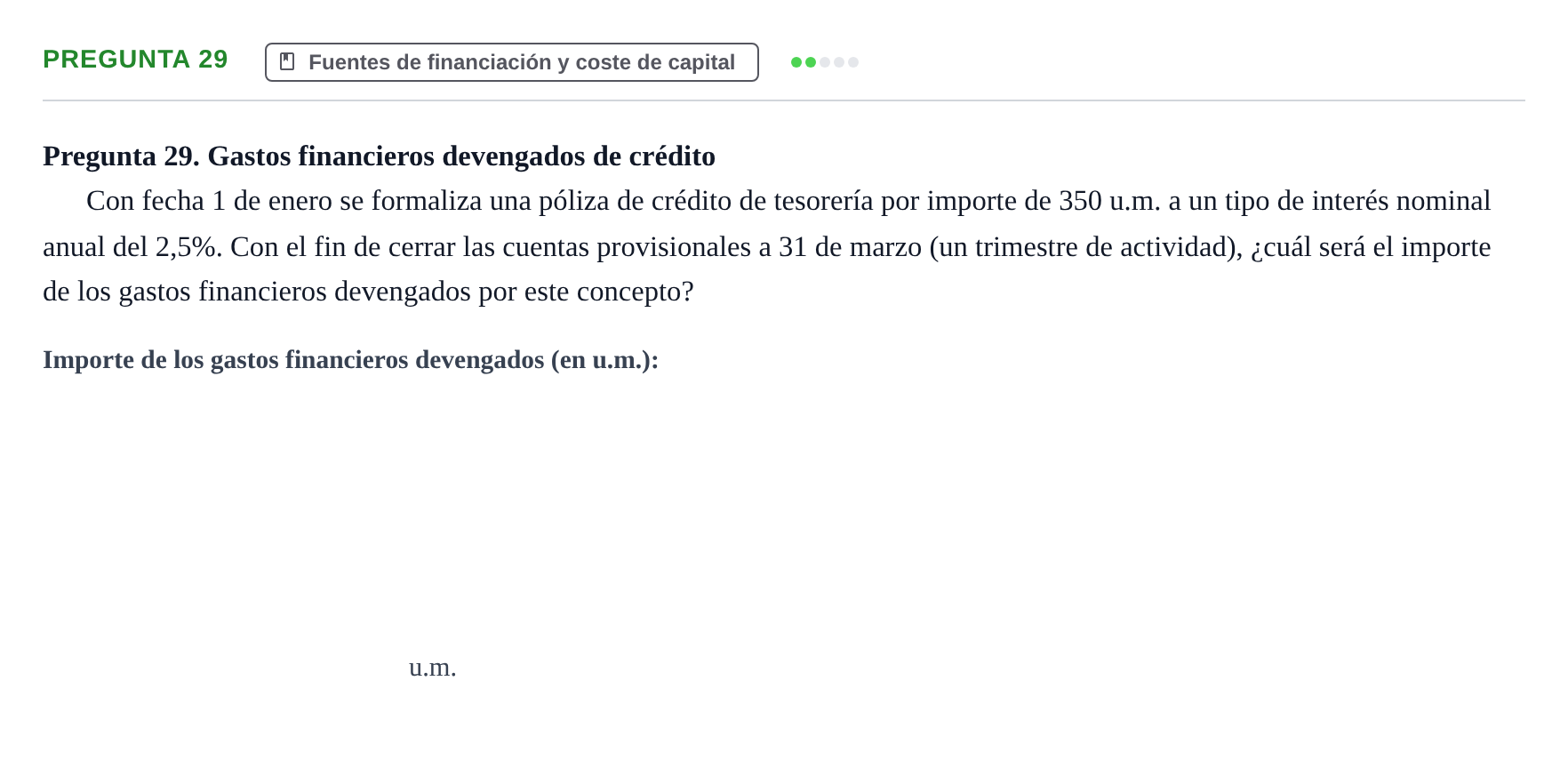 Enunciado: Pregunta 29