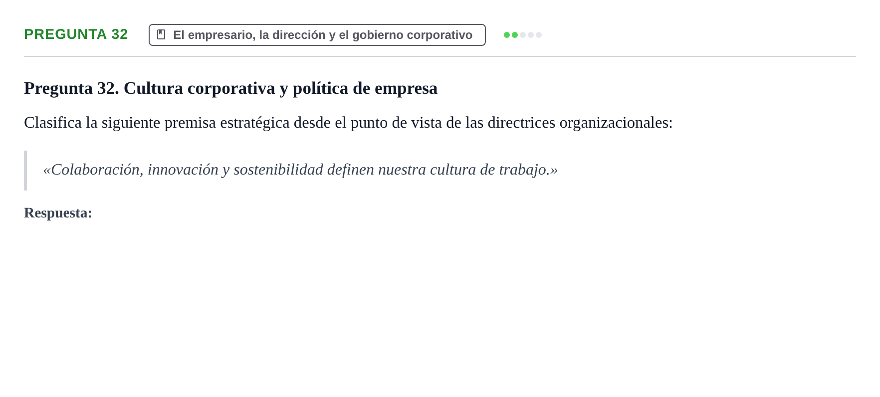Enunciado: Pregunta 32