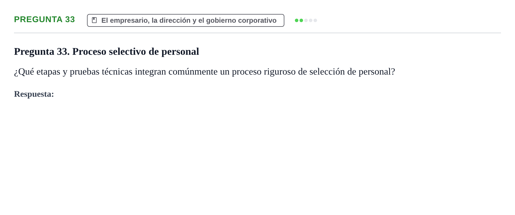 Enunciado: Pregunta 33