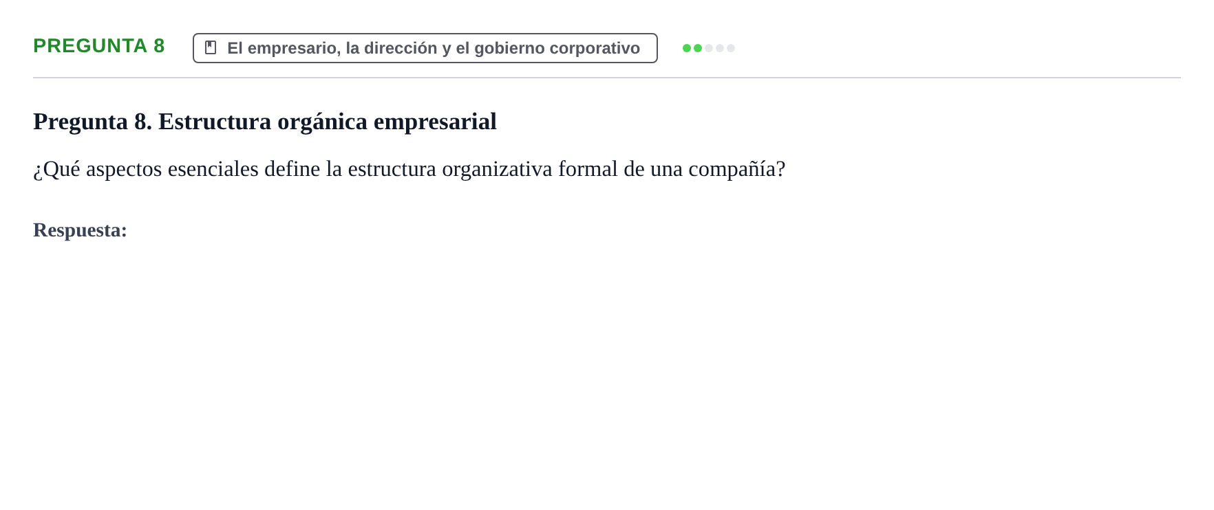 Enunciado: Pregunta 8