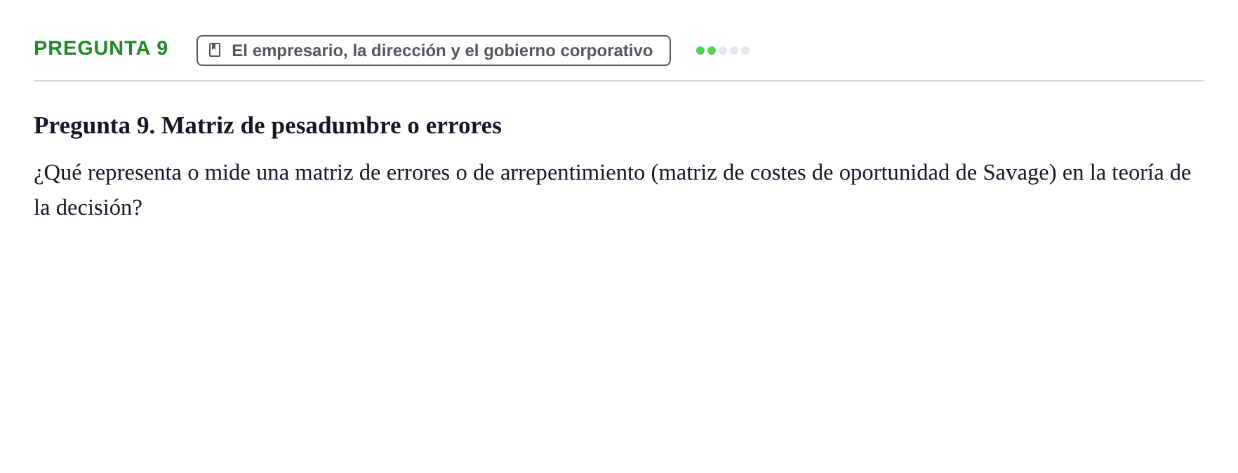 Enunciado: Pregunta 9