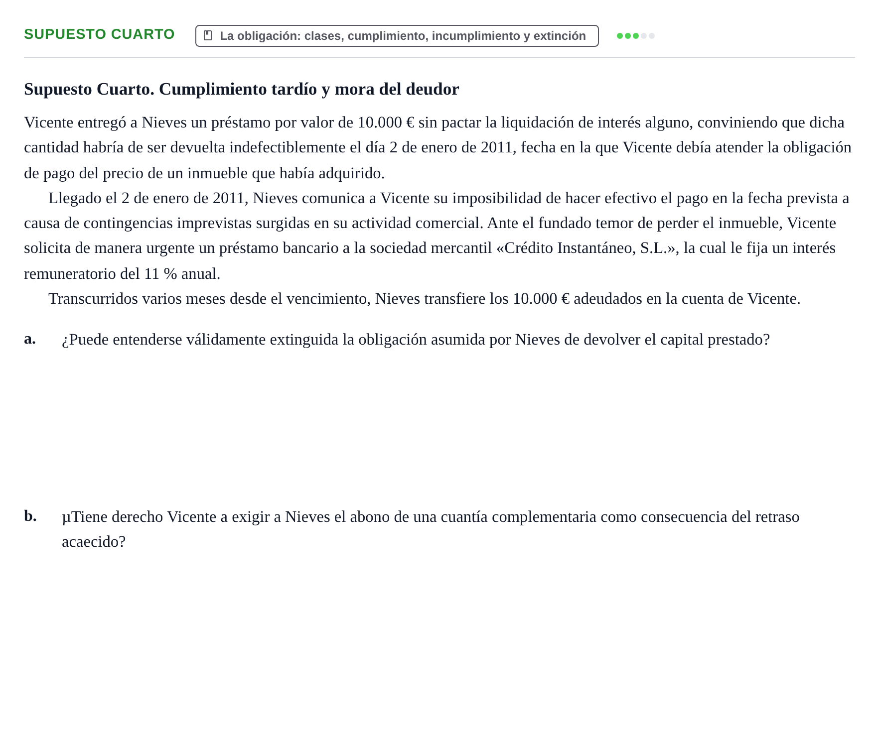Enunciado: Supuesto Cuarto