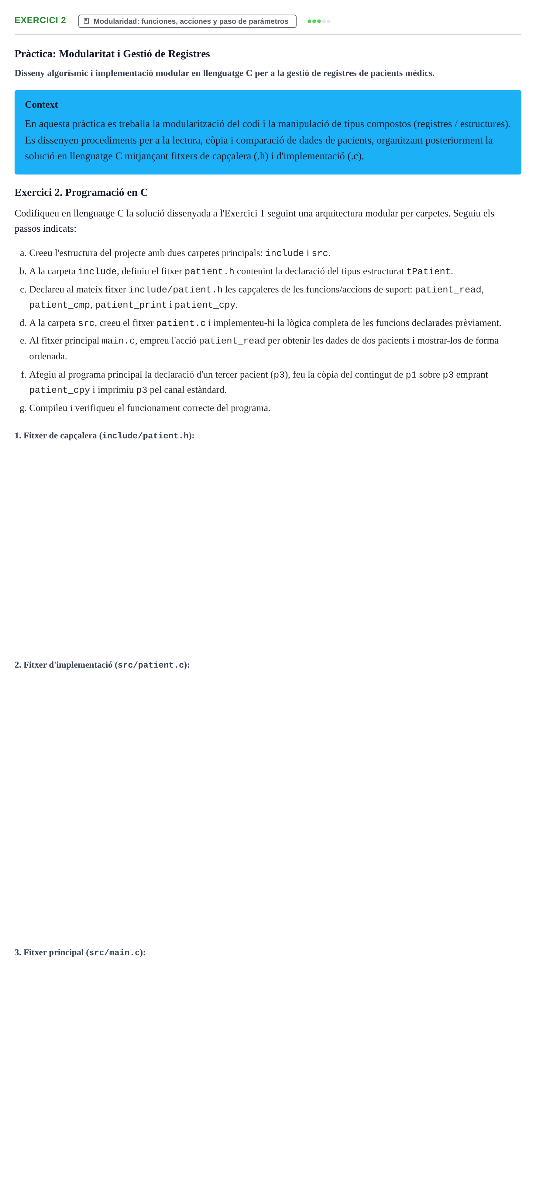 Enunciado: Exercici 2