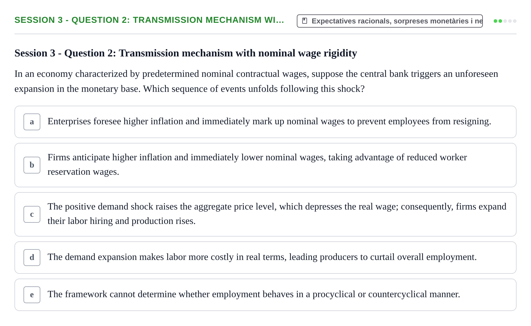 Enunciado: Session 3 - Question 2: Transmission mechanism wi…
